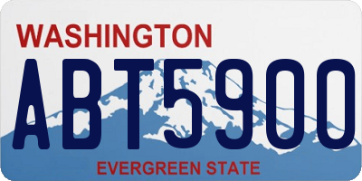 WA license plate ABT5900