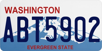 WA license plate ABT5902