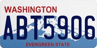 WA license plate ABT5906