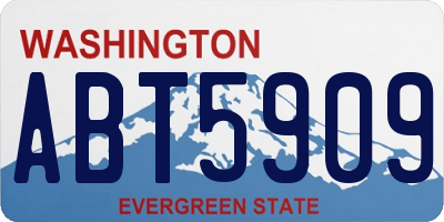 WA license plate ABT5909