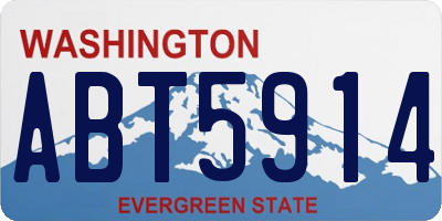 WA license plate ABT5914