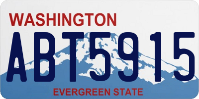 WA license plate ABT5915