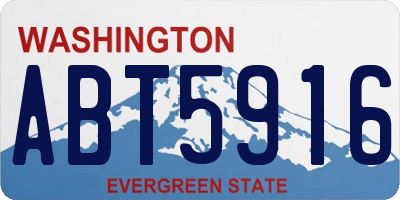 WA license plate ABT5916