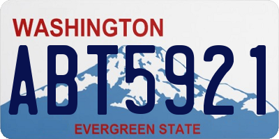 WA license plate ABT5921