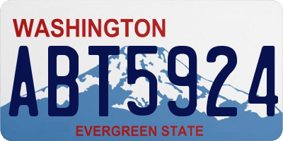 WA license plate ABT5924