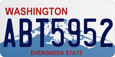 WA license plate ABT5952