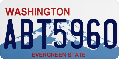 WA license plate ABT5960