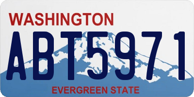 WA license plate ABT5971