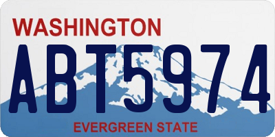 WA license plate ABT5974