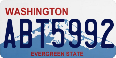 WA license plate ABT5992