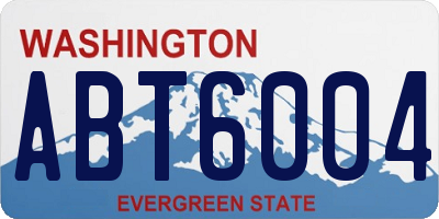 WA license plate ABT6004