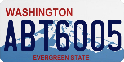 WA license plate ABT6005