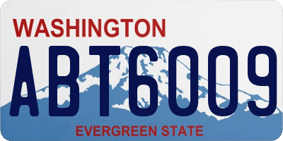 WA license plate ABT6009