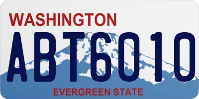 WA license plate ABT6010
