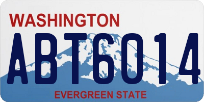 WA license plate ABT6014