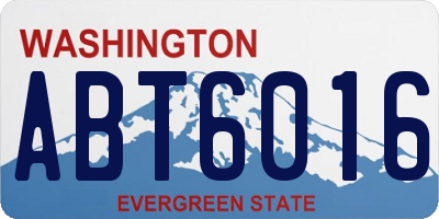 WA license plate ABT6016