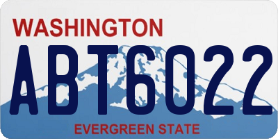 WA license plate ABT6022