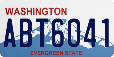 WA license plate ABT6041