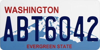WA license plate ABT6042