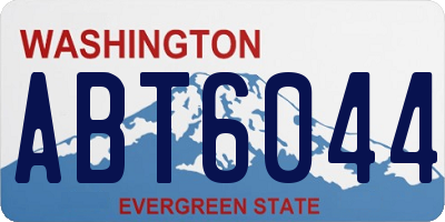 WA license plate ABT6044