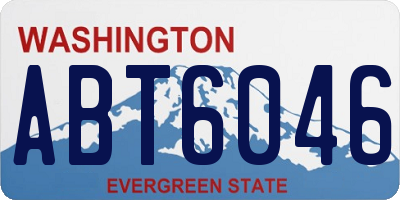 WA license plate ABT6046