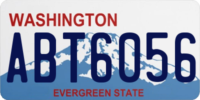 WA license plate ABT6056