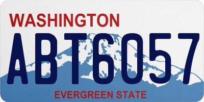 WA license plate ABT6057
