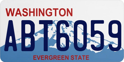 WA license plate ABT6059