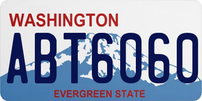 WA license plate ABT6060