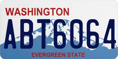 WA license plate ABT6064