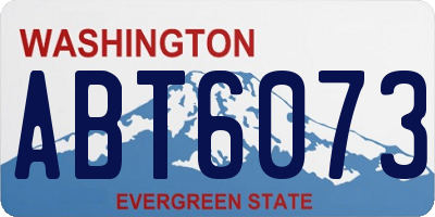 WA license plate ABT6073