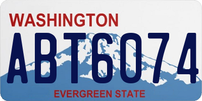 WA license plate ABT6074