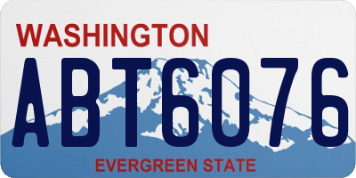 WA license plate ABT6076