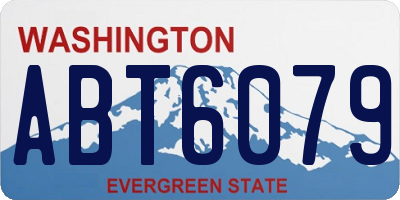 WA license plate ABT6079