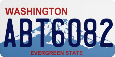 WA license plate ABT6082