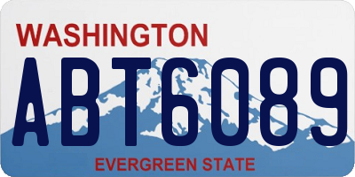 WA license plate ABT6089