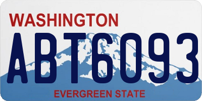 WA license plate ABT6093