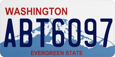 WA license plate ABT6097