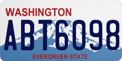 WA license plate ABT6098