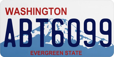 WA license plate ABT6099
