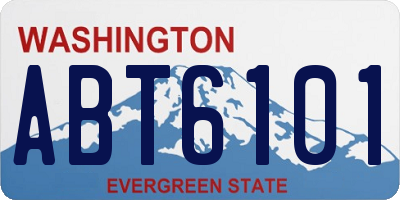 WA license plate ABT6101