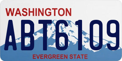 WA license plate ABT6109