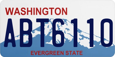 WA license plate ABT6110