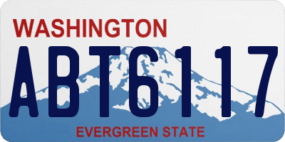 WA license plate ABT6117