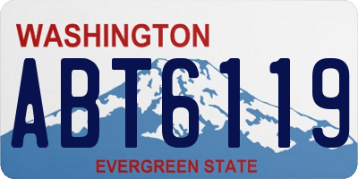 WA license plate ABT6119