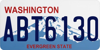 WA license plate ABT6130