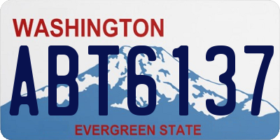 WA license plate ABT6137