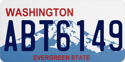 WA license plate ABT6149