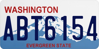 WA license plate ABT6154