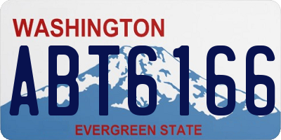 WA license plate ABT6166